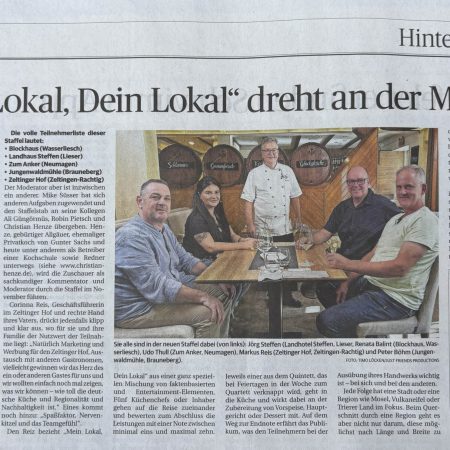 Zeitungsbericht im Trierischen Volksfreund